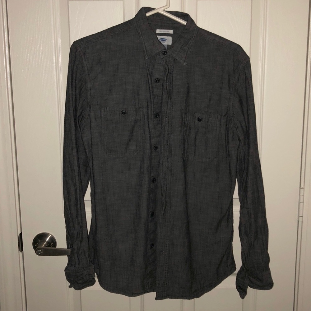 Men’s Old Navy Grey Casual Button-Up Longsleeve